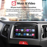 Double Din Android Car Stereo - Corehan 6.95 inch Touch Screen in Dash Car Radio DVD CD Player with Bluetooth WiFi GPS Navigation System (Android 7 with DVD Player & 6.95 inch Screen)